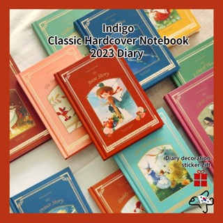 Indigo Classic Hardcover Notebook /2023 Diary /Writing note/Prenatal note /Parenting Diary/Masterpiece fairy tale hardcover notebook/ 2023 Diary /Korean stationery/ Korean notebook