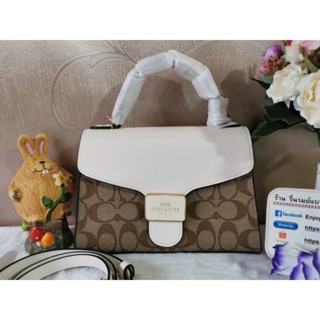 Coach C1325 Pepper Satchel In Signature Canvas Color: IM/Light Khaki​ Chalk​ Multi