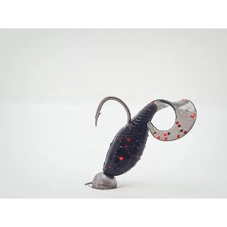 ปลายางหางหนอนซุปเปอร์จิ๋ว(ทรงอ้วน)3.5cm.0.7g.งานเก็บตกกระพงแพ็ค6ตัวและ10ตัว