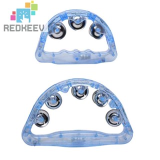 Redkeev แทมบูรีนกระพริบ KTV ปาร์ตี้ LED เครื่องตัดเสียงรบกวน Jingles Rattle Bell สุ่ม