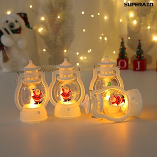 &lt;Christmas&gt; โคมไฟ LED รูปซานตาคลอส น่ารัก ขนาดพกพา สําหรับตกแต่งบ้าน ต้นคริสต์มาส