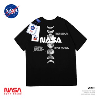 เสื้อยืดแขนสั้นลําลอง ผ้าฝ้าย พิมพ์ลายโลโก้ NASA star river series สําหรับผู้ชาย