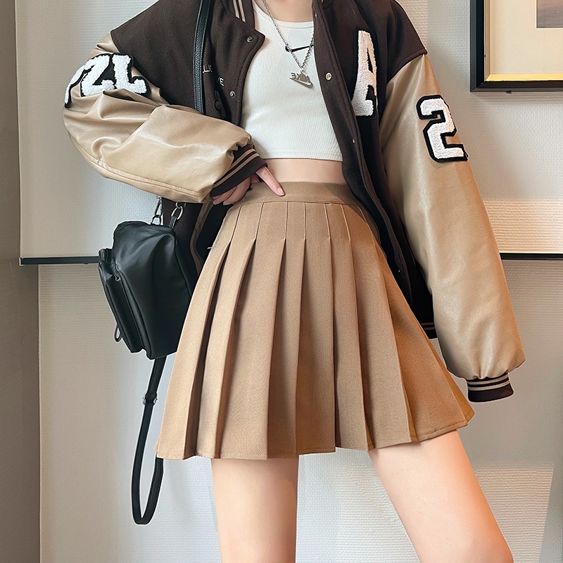 กระโปรงเทนนิส สีพื้น เสื้อผ้าแฟชั่นผู้หญิง