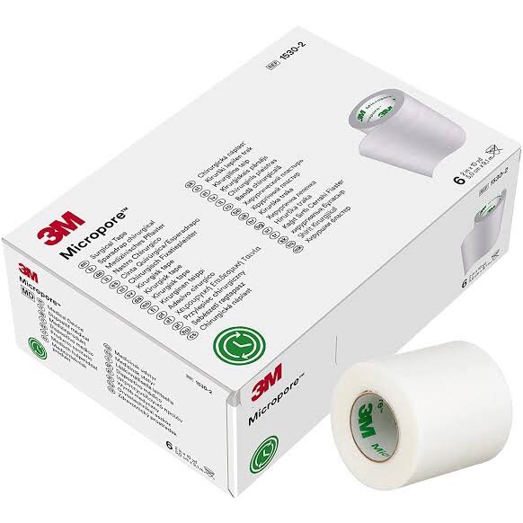 3M Micropore™ เทปกระดาษทางการแพทย์  6 ม้วน/กล่อง 1530-2 (Medical Tape), 2 in x 10 yd (5 cm x 9.1 m),