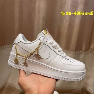 ✅New🛒🛒รองเท้าผ้าใบ Air Force 1 lucky charmLX White Metallic Gold งานHiend (36……40)มีอุปกรณ์ครบ🛒🛒