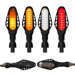 two-color Side Flowing Turn Signals Motorcycle LED Turn Signal Light  Flashing Blinker Universal M10 Bolt Waterproof IP6