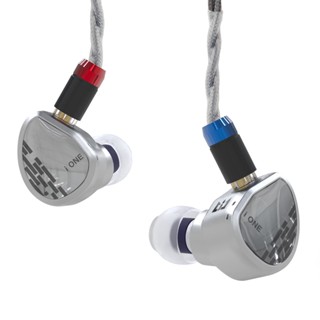 Tri i ONE ชุดหูฟังอินเอียร์ IEM แบบมีสาย ไดนามิกเดี่ยว พร้อมกรอบหมาป่า สีเงินบริสุทธิ์