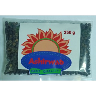 พริกไทยดำเม็ด Ashirwad Black Pepper Whole ( Kali Mirch ) 250g กรัม