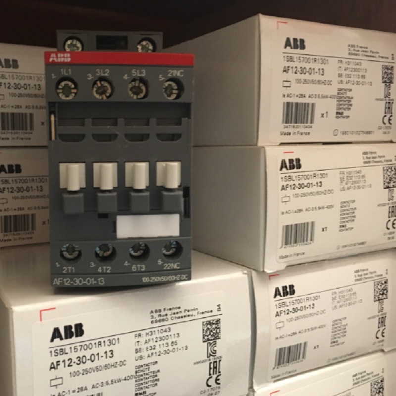 YTH ABB คอนแทคเตอร์ 3 ชั้น AF series AC/DC 1NC หรือ 1NO 50HZ/60HZ 100V ~ 250V DC 100V-250V 12A 5.5kw