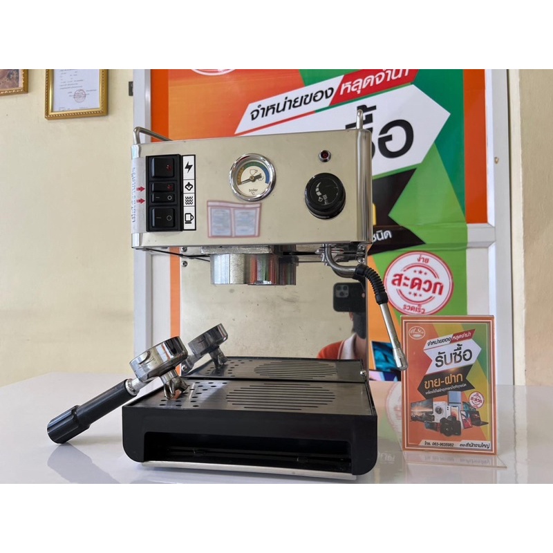 เครื่องทำกาแฟ IMIX  🤎☕️ ระบบช้อนอัด สามารถทำกาแฟ ขนาดบรรจุของถังน้า: 1.7 ลิตร แรงดันของปั๊มน้ำ : 15 บาร์ (bar)