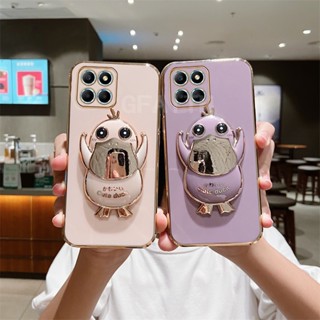 ใหม่ เคสโทรศัพท์มือถือแบบนิ่ม กันกระแทก กันรอยเลนส์กล้อง ลายเป็ดน่ารัก พร้อมที่ตั้งวาง แฟชั่น สําหรับ Huawei Honor X6 X9 4G X8 X7 Mate 50 Mate50 Pro 2022 HONORX6 Mate50Pro