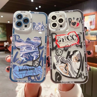 เคส OPPO Reno8 5G Pro Reno8t 8 t z OPPO Reno 10 Pro Pro+ 8t 7z 5G 6 5 7 4 Reno 6 Z 5 4 2 F เคสนิ่มกันกระแทกหมี