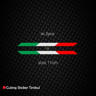 สติกเกอร์ธงอิตาลี 2 เส้น ซ้าย ขวา สําหรับตกแต่ง 2 ชิ้น