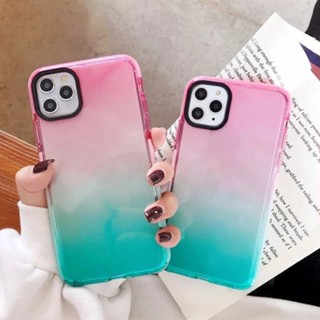 P01-เคสใส ไล่สีชมพูฟ้า ใช้สำหรับ iPhone 13 Pro Max / 13 Pro / 13