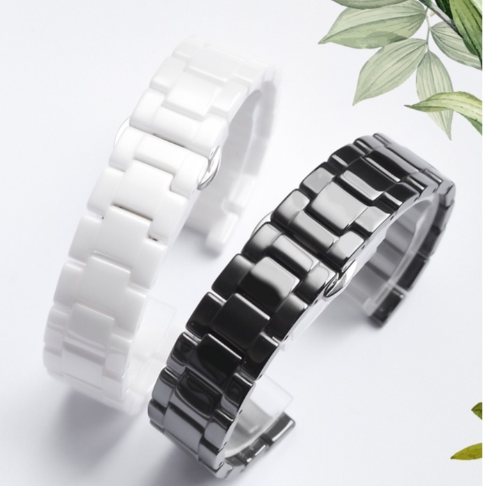 White Ceramic Watch Strap Ladies Suitable GC/MK Fully Chain Shopee