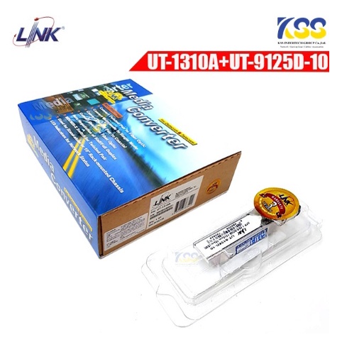 LINK UT-1310A+UT-9125D-10 Fiber Gigabit Media Converter 1-Port RJ45 LC Connector (SM) 1-SFP ประกัน3ป