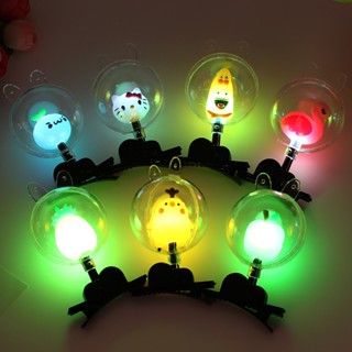 [ขายดี] ❀ กิ๊บติดผม LED รูปการ์ตูนตุ๊กตาบอลลูน สีโปร่งใส สําหรับตกแต่งผม ปาร์ตี้