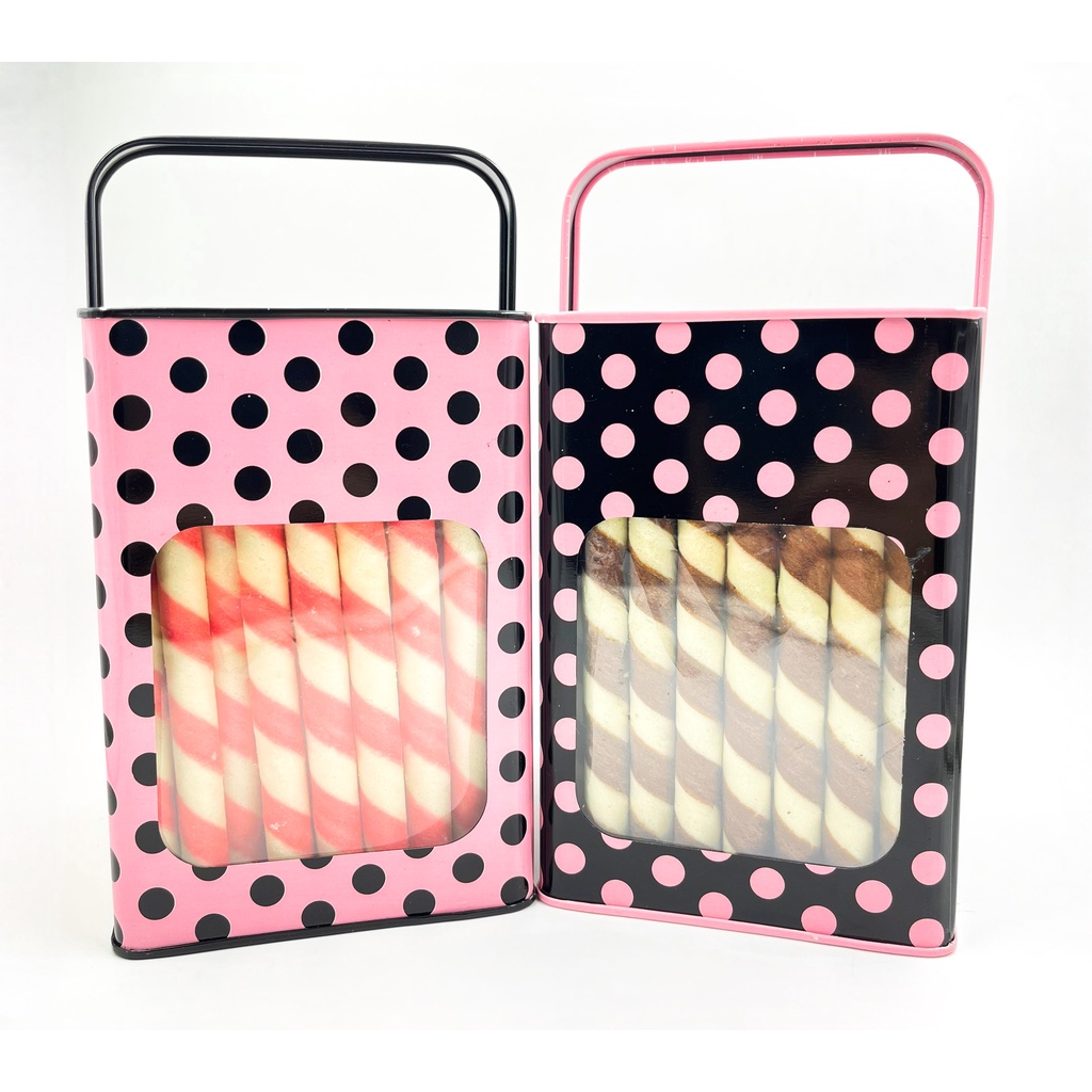 Ghinlenn BLACK & PINK กินเล่น ขนมปังปี๊บมีหู ขนมปังปี๊บมินิ ขนมปี๊บ ปี๊ป blackpink
