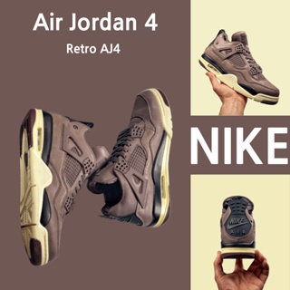 (Real Shot) Nike Air Jordan 4 Retro AJ4 รองเท้ากีฬา รองเท้าบาสเก็ตบอล สําหรับผู้ชาย