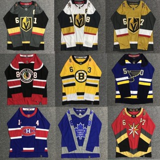 เสื้อแจ็กเก็ตแขนยาว ลาย Nhl Hockey Jersey สไตล์ฮิปฮอป สตรีท พลัสไซซ์ สําหรับคู่รัก