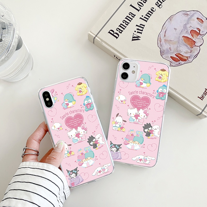 Sanrio เคสไอโฟน 14 13 pro max iPhone 7 8 Plus Se2020 8พลัส เคส kitty 11 12 13 case X Xr Xs Max kurom