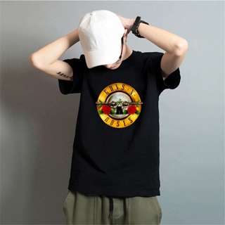 เสื้อยืดผ้าฝ้าย เสื้อยืดแขนสั้น พิมพ์ลาย Guns N Roses Band DDbbha75DPilfg14 สไตล์คลาสสิก ไม่ซ้ําใคร สําหรับผู้ชาย