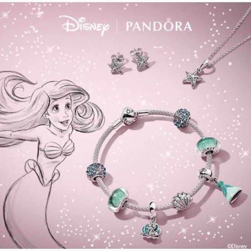 พร้อมส่ง Pandora The Little Mermaid Charm