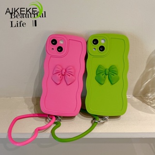 เคสโทรศัพท์มือถือ ลายโบ 3D พร้อมสายคล้องมือ สําหรับ Samsung Galaxy S23 S22 S21 S20 Plus Ultra S23+ S22+ S2+ S20+ 1S21 S20 FE