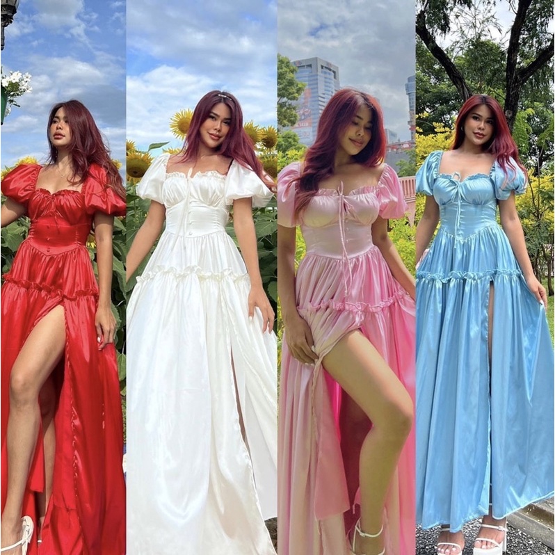 SATIN PRINCESS DRESS สินค้าพร้อมส่ง