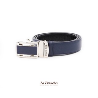 La Franche - เข็มขัดหนังวัว Autolock Nappa Blue code #2AL0113