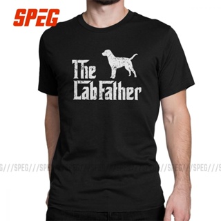 Lsmtx1 เสื้อยืดลําลอง ผ้าฝ้าย แขนสั้น พิมพ์ลาย Lab Father Labrador Retriever Dad Dogs พลัสไซซ์ สําหรับผู้ชายสามารถปรับแต