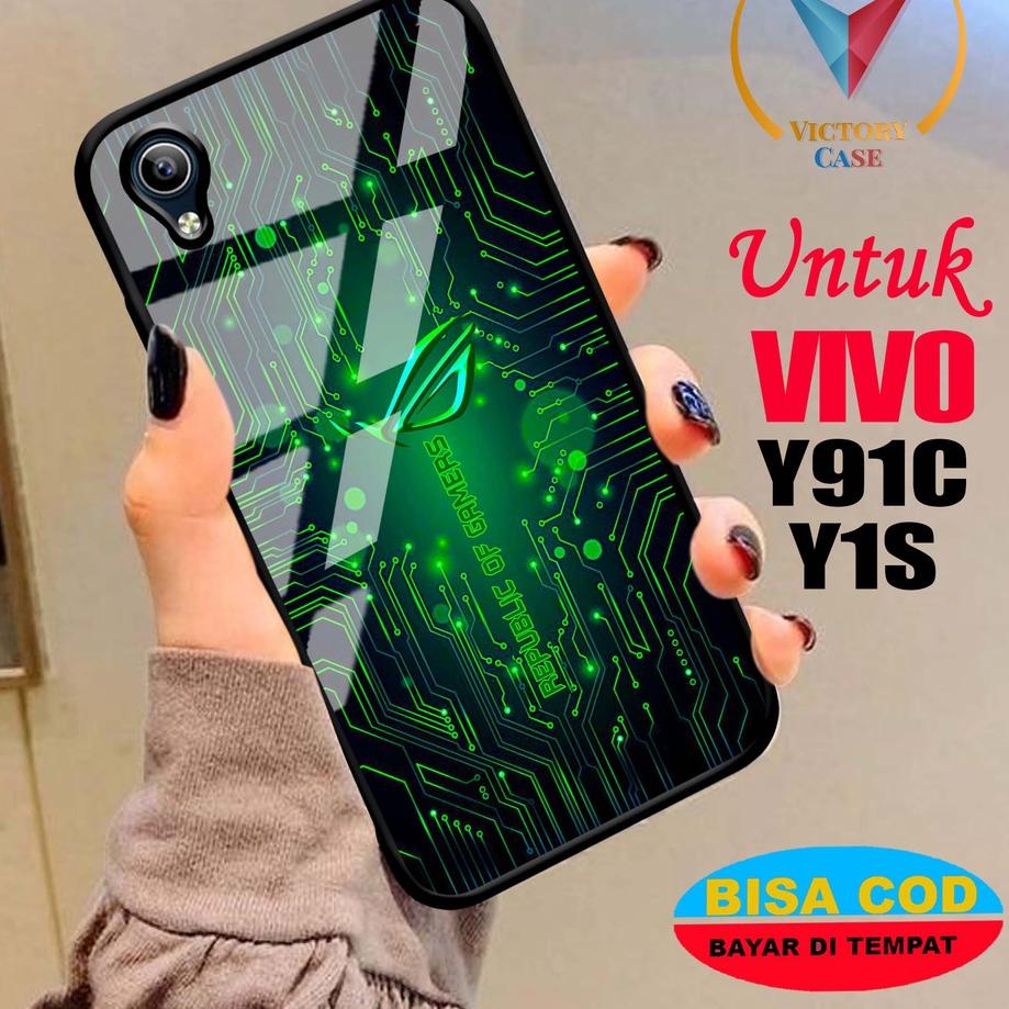 VC กรณี VIVO Y91C Y1S Motif ROG-1 ล่าสุด 2D Glossy Hardcase ปลอกซิลิโคน Softcase Aero เคสเงาสามารถ P