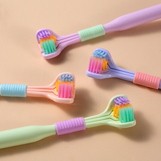แปรงสีฟัน 3D สามด้าน ขนแปรงนุ่มพิเศษ สําหรับผู้ใหญ่ 1 ชิ้น Three sided toothbrush Premium Slim Soft Toothbrush 3 หัวแปรงฟัน |1 ด้าม