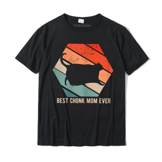 เสื้อผ้าแฟชั่น เสื้อยืด Kadın en iyi Chonk anne hiç Vintage tarzı şişman kedi T-Shirt Slim Fit Geek üst T-Shirt pamuklu