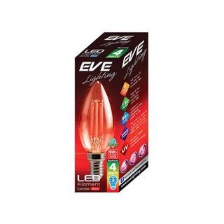 หลอด LED FILAMENT CANDLE 4 วัตต์ สีแดง E14