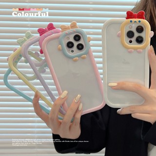 เคสโทรศัพท์มือถือ ลายมอนสเตอร์น้อย สีตัดกัน สําหรับ Iphone 14plus 13pro max 14pro 12 11