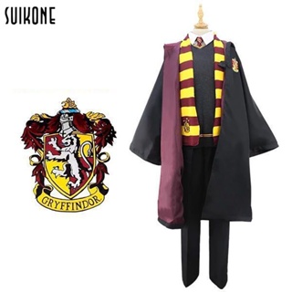 Suikone เสื้อผ้าแฟชั่น Harry Potter Cosplay ชุดเต็มเทรนด์นักเรียนเสื้อคลุมเสื้อคลุมวิเศษเครื่องแต่งกายการแสดง