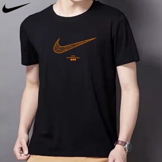 Nike เสื้อยืดแขนสั้น ผ้าฝ้าย ขนาดใหญ่ สําหรับผู้ชาย และผู้หญิง