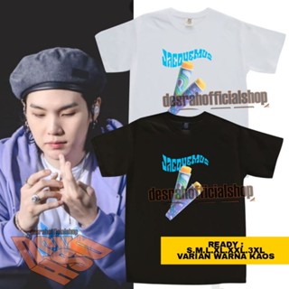 เสื้อยืด พิมพ์ลายกราฟฟิค bts Suga concert in Busan JQUEMUS 2 แท่ง สไตล์เกาหลี