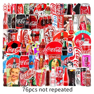 Coca-Cola โคก USA sticker สติกเกอร์กันน้ำรูปแบบที่แตกต่างกัน สเก็ตบอร์ด coke 76 ชิ้น