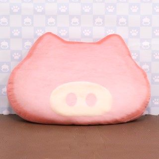 หมอนอิง-เบาะรองนั่งขนมปังหน้าหมู [Toreba Exclusive] Soft Pig Shaped Bread Cushion Strawberry Flavor On Cheese