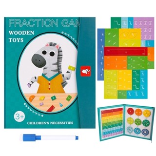 Magnetic fraction book Montessori toy อีกชิ้นที่ดีมากๆค่ะ การเรียนเศษส่วนเป็นเรื่องที่ค่อนข้างเข้าใจยาก