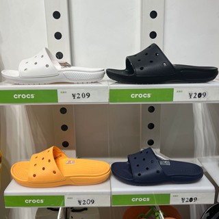 รองเท้า crocs Classic Crocs Slide รองเท้าแตะ Crocs แบบสไลด์ มีรู สวมใส่สบาย เพื่อสุขภาพ สไตล์คลาสสิก#206121