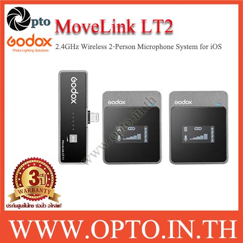 Godox MoveLink LT2 - 2.4GHz Wireless 2-Person Microphone System for iOS