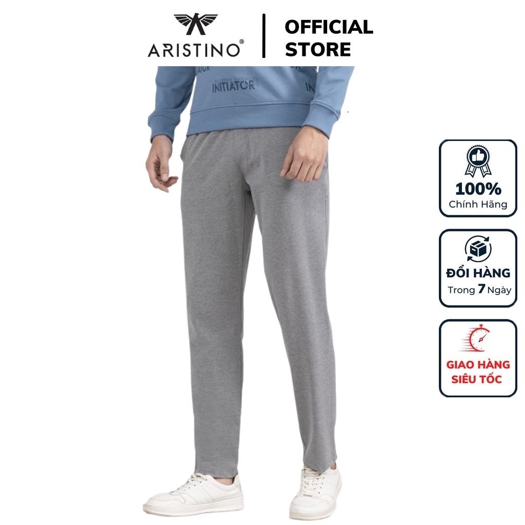 ARISTINO APA009W2 กางเกงจ็อกเกอร์ยางยืดฤดูใบไม้ร่วง-ฤดูหนาวสําหรับผู้ชาย สีเทาธรรมดา ทรงปกติ เอวยางย