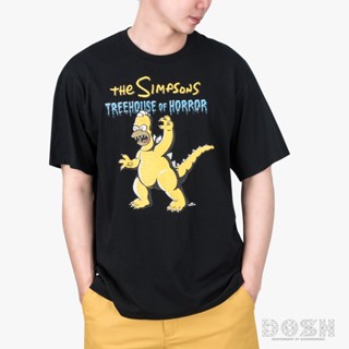 DOSH OVERSIZED SHORTS SLEEVE T-SHIRTS THE SIMPSONS เสื้อยืดโอเวอร์ไซส์ M-XXL 9FSIMT5070-OW-BL