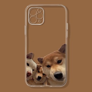 Dogs looking down เคสไอโฟน iPhone 7  12 pro เคส 13 11 14 pro max case iPhone Xr Xs X 8พลัส โปร่ง cover นิ่ม 7plus 8plus