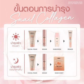 Mille มาส์กเจลลี่คอลลาเจน Snail Collagen Jelly Serum Mask Sheet
