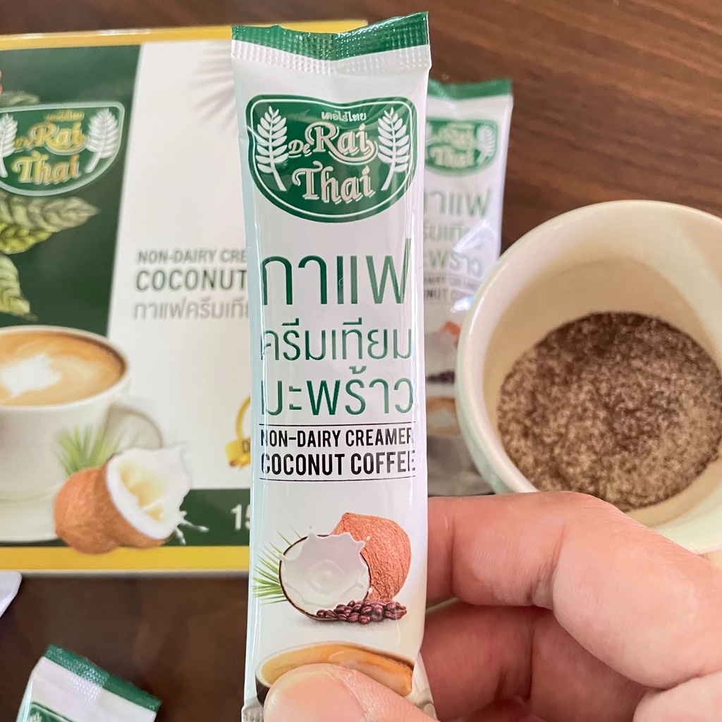 Raithai Coconut Coffee ไร่ไทย กาแฟครีมเทียมมะพร้าว ไขมันต่ำ คุมหิว อิ่มนาน ไม่มีน้ำตาล 1 กล่อง 15ซอง thumbnail 8
