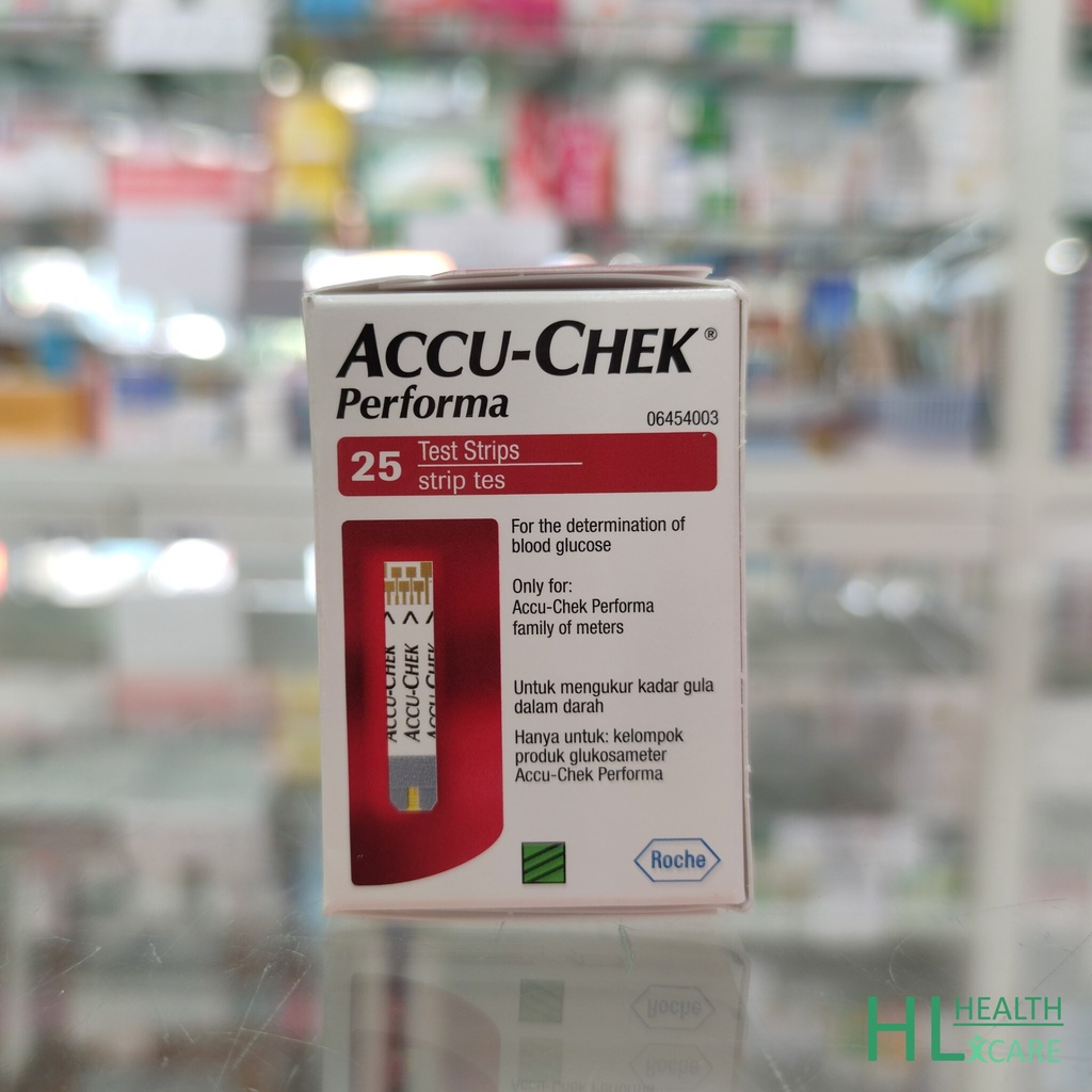 ACCU-CHECK Performa 25 Test strips แผ่นตรวจเบาหวาน แผ่นตรวจระดับน้ำตาลในเลือด